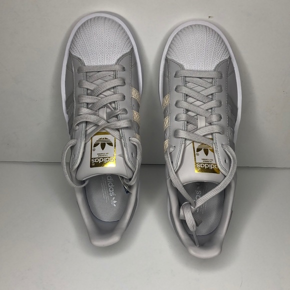 Women’s Adidas Superstar Bold Platform Grey/White - Picture 5 of 6